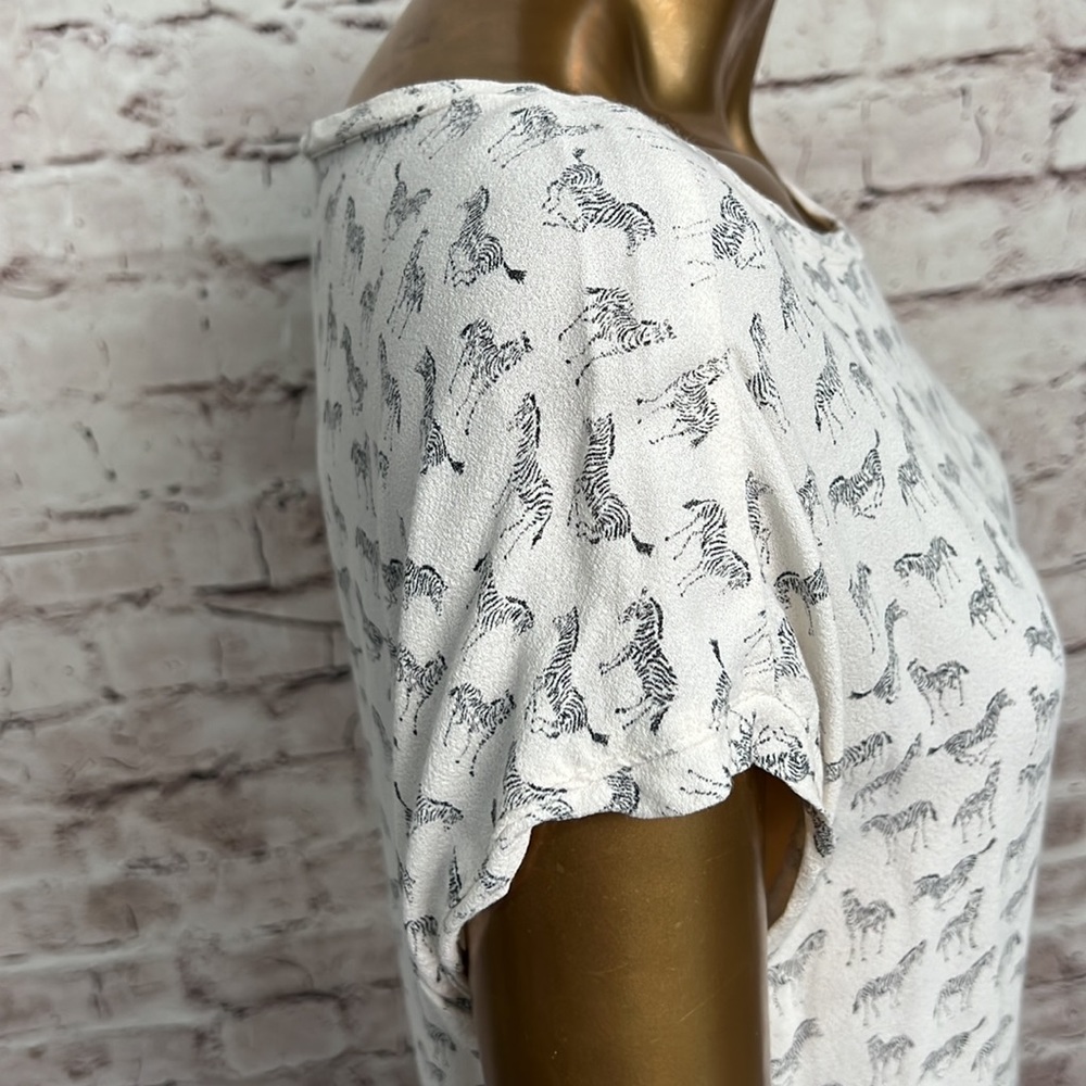 H And M Zebra Print Short Sleeve - image 7